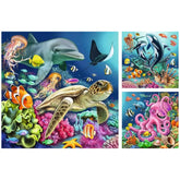 Ravensburger - Monde sous-marin enchanteur - 3x49 pièces - Puzzles